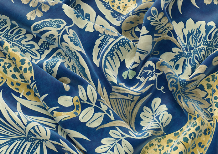 Leopard, Lapis - Made to Measure Curtain - Image 4